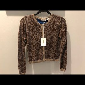 Autumn Cashmere Crocodile Print cardigan. NWT